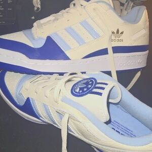 Adidas Blue and White Sneakers